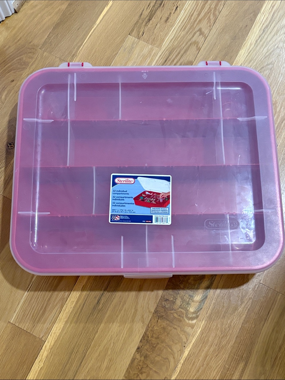 Sterilite Adjustable Ornament Storage Box